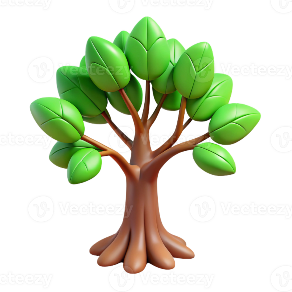 dramatic creative Tree Sapling Green Leaves Cutout high resolution png