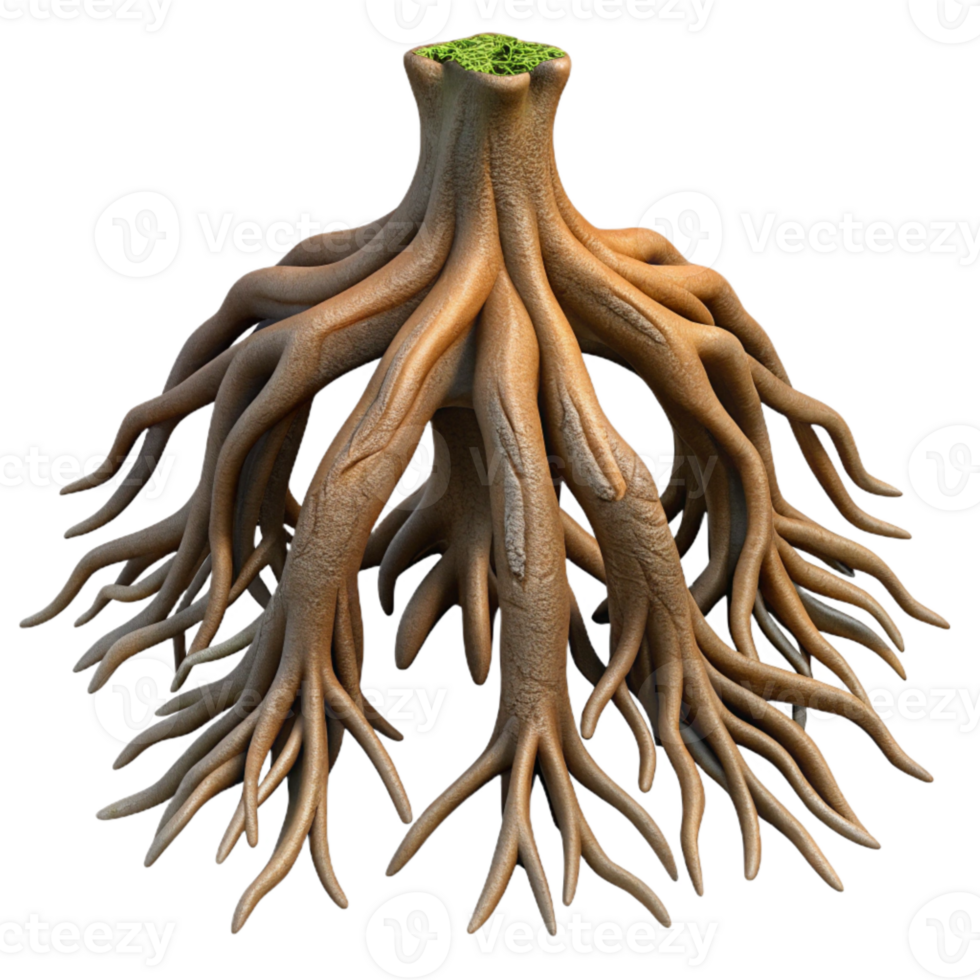 magnificent artistic Tree Roots Close Up Isolated Element authentic png