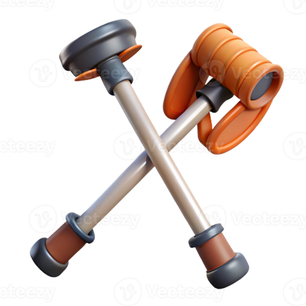 vibrant traditional Trekking Poles Collapsed and Ready to Pack Transparent Background high resolution png