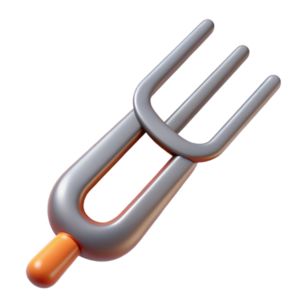 serene artistic Tuning Fork Vibrating Motion Isolated Element original png