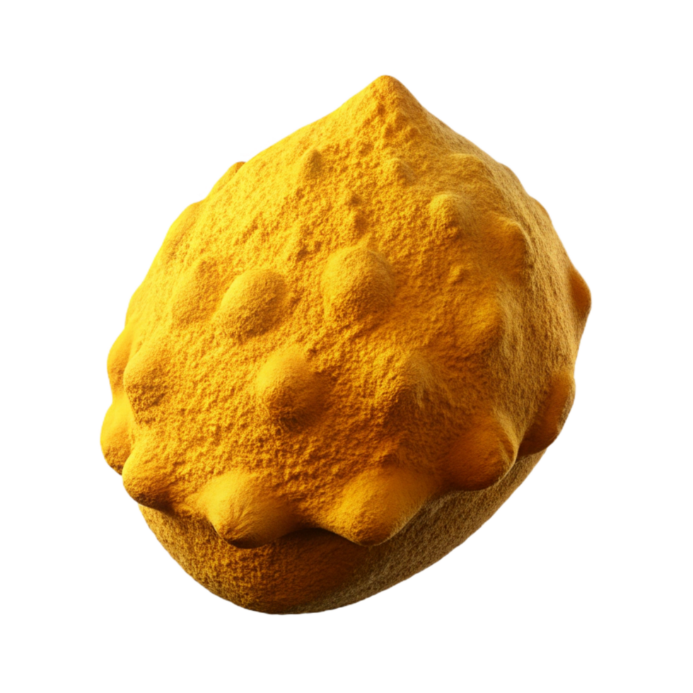 impressive creative Turmeric Powder Golden Color Isolated detailed png