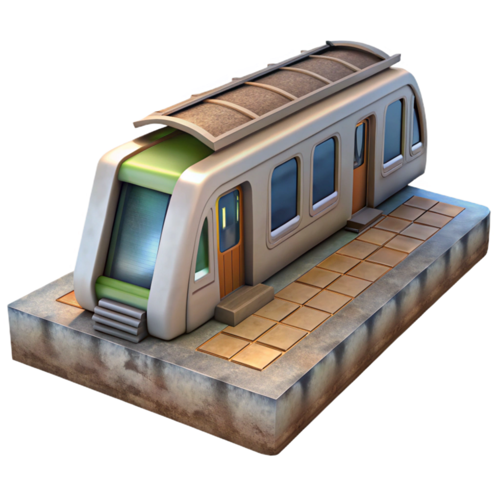 wonderful contemporary Underground City Train Subway Platform Isolated genuine png