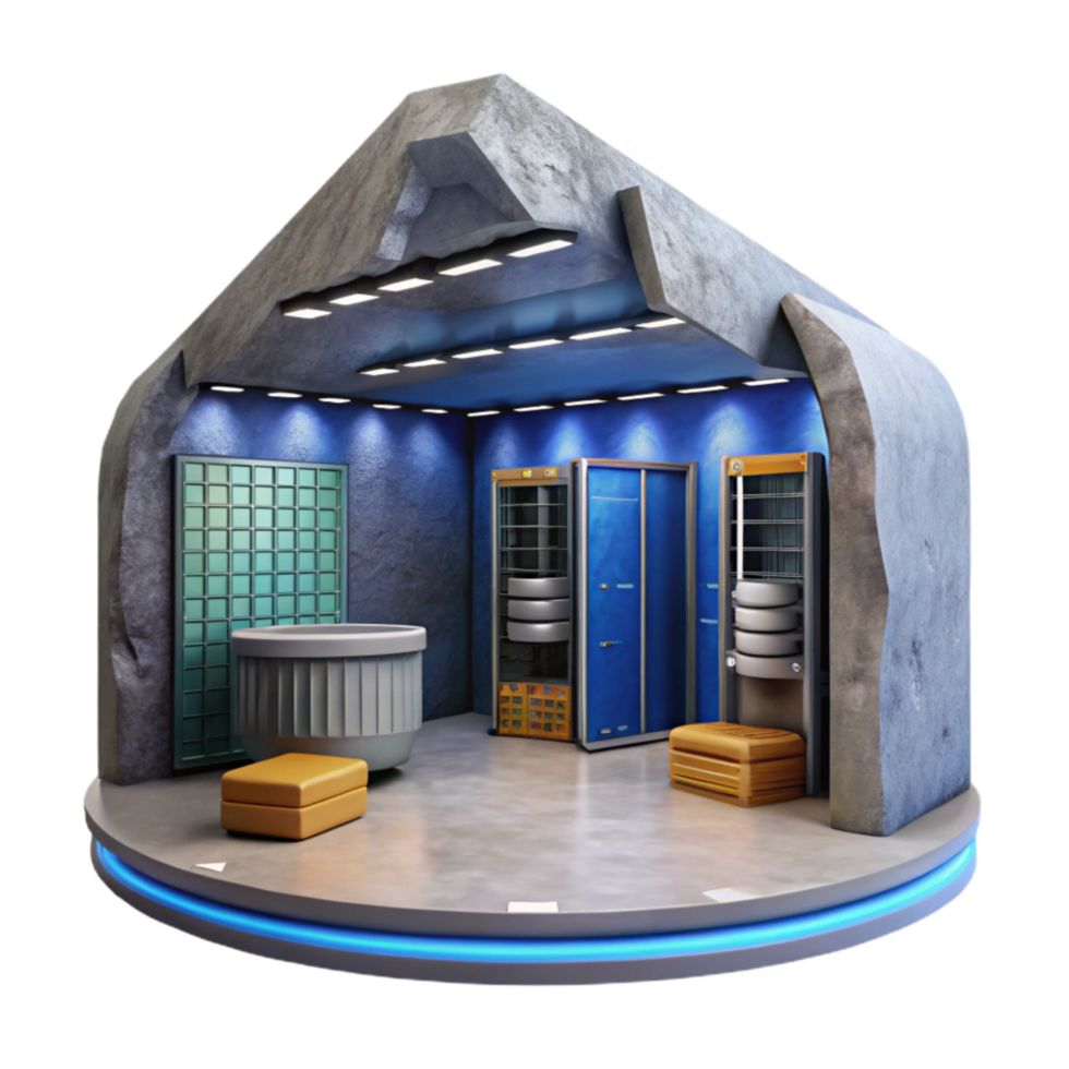 extraordinary classic Underground Data Center Interior Transparent Background original png
