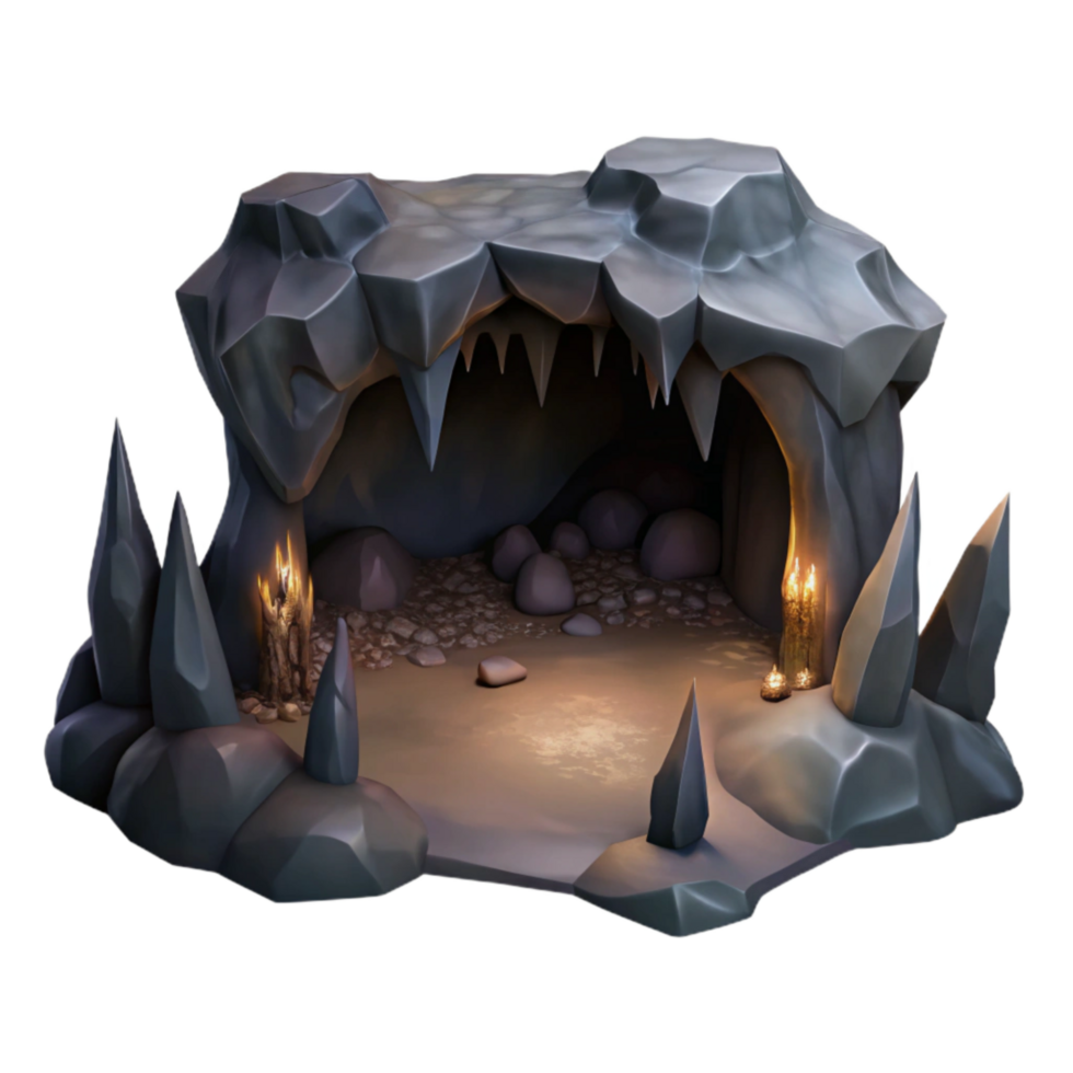 beautiful minimalist Underground River Cave Dark Shadows Cutout original png
