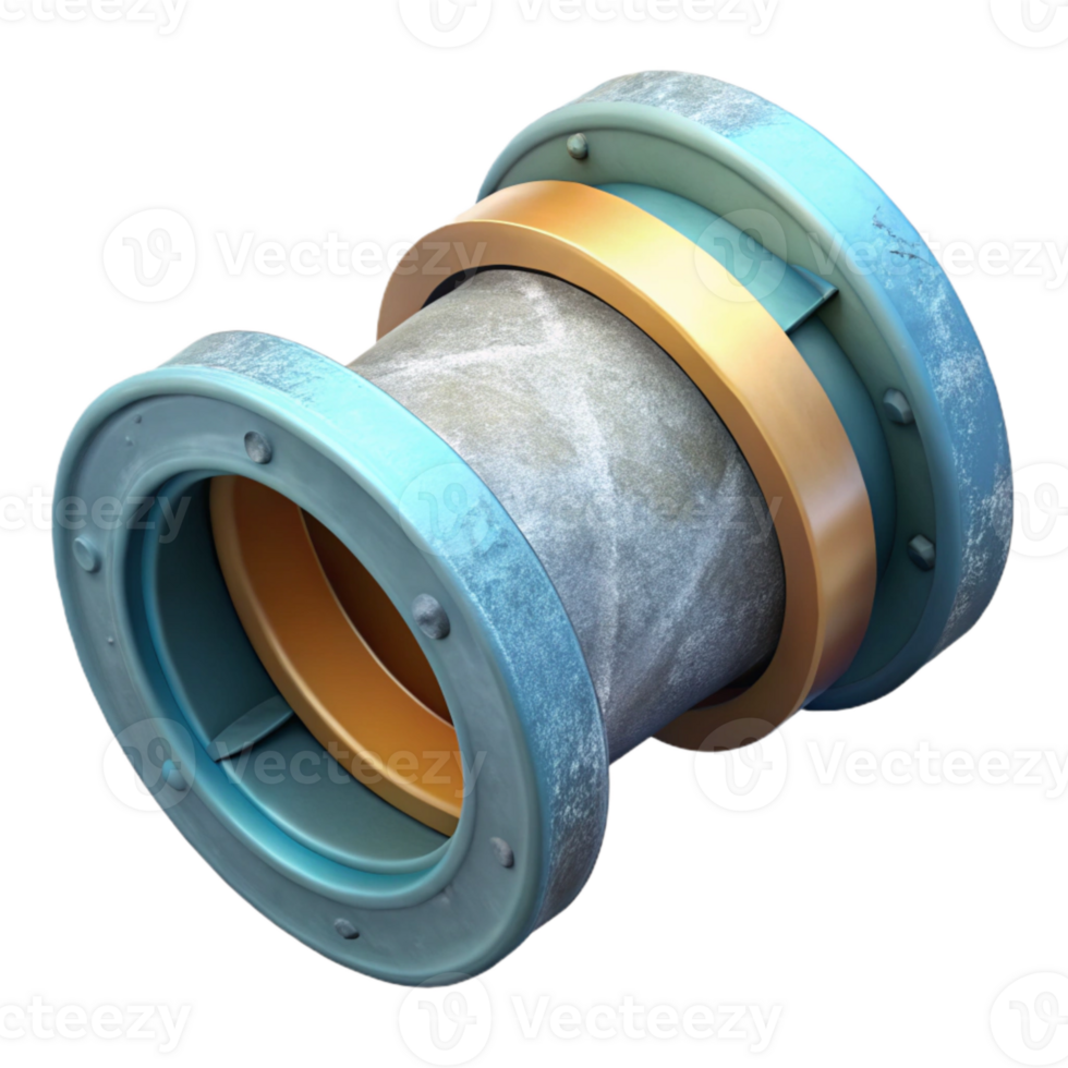 extraordinary artistic Underwater Pipeline Joint Seal Isolated with Waterproofing Material original png