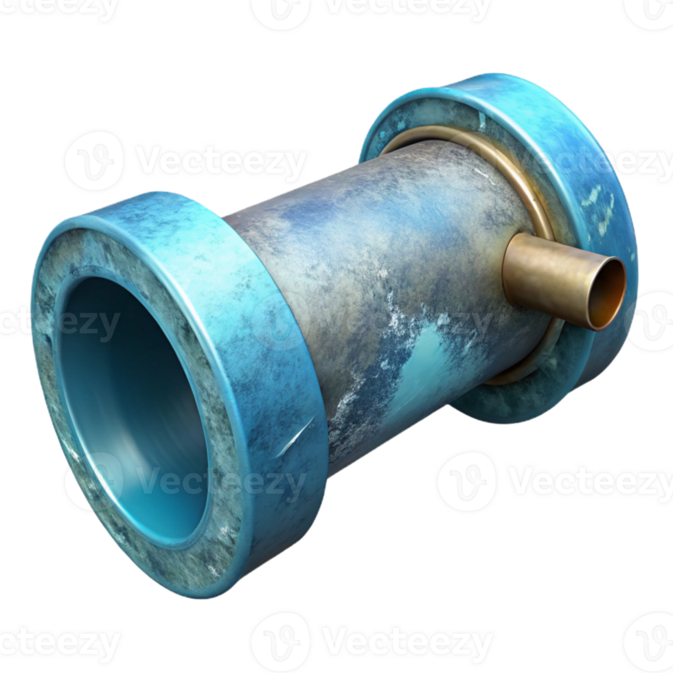 wonderful vintage Underwater Pipeline Section Cutout with Corrosion Detail high quality png