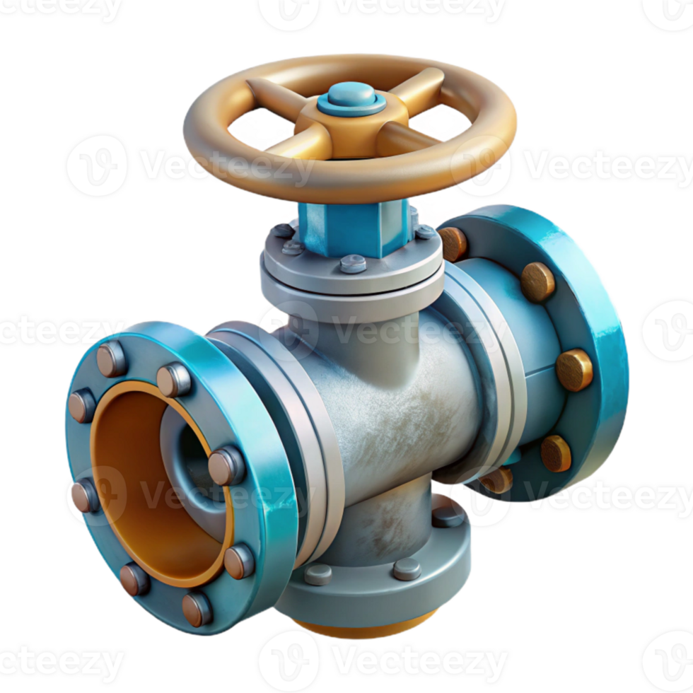 serene rustic Underwater Pipeline Valve Cutout with Control Mechanism png
