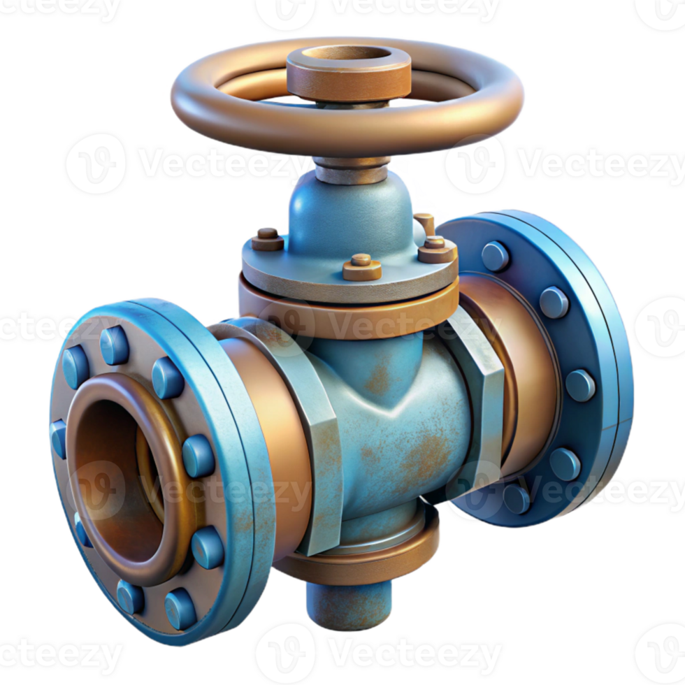 serene artistic Underwater Pipeline Valve Cutout with Control Mechanism png