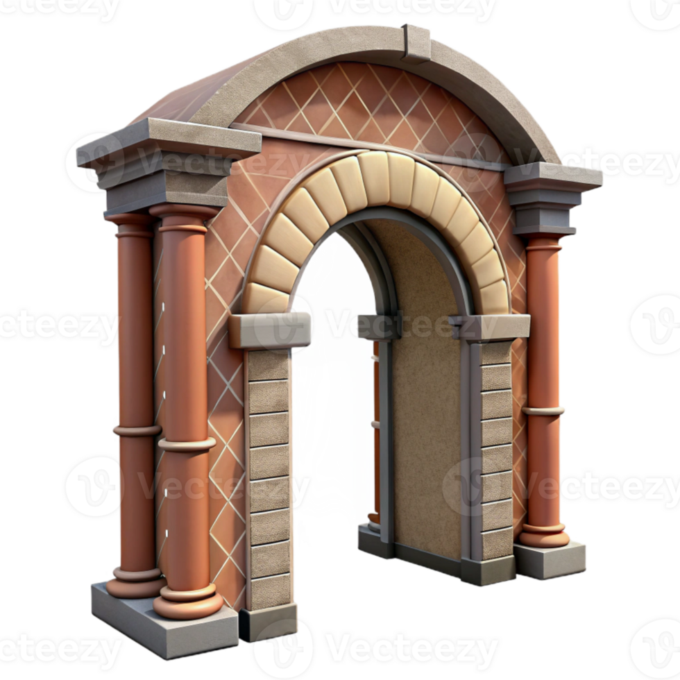 extraordinary abstract Urban Building Doorway Archway Isolated Cutout professional png