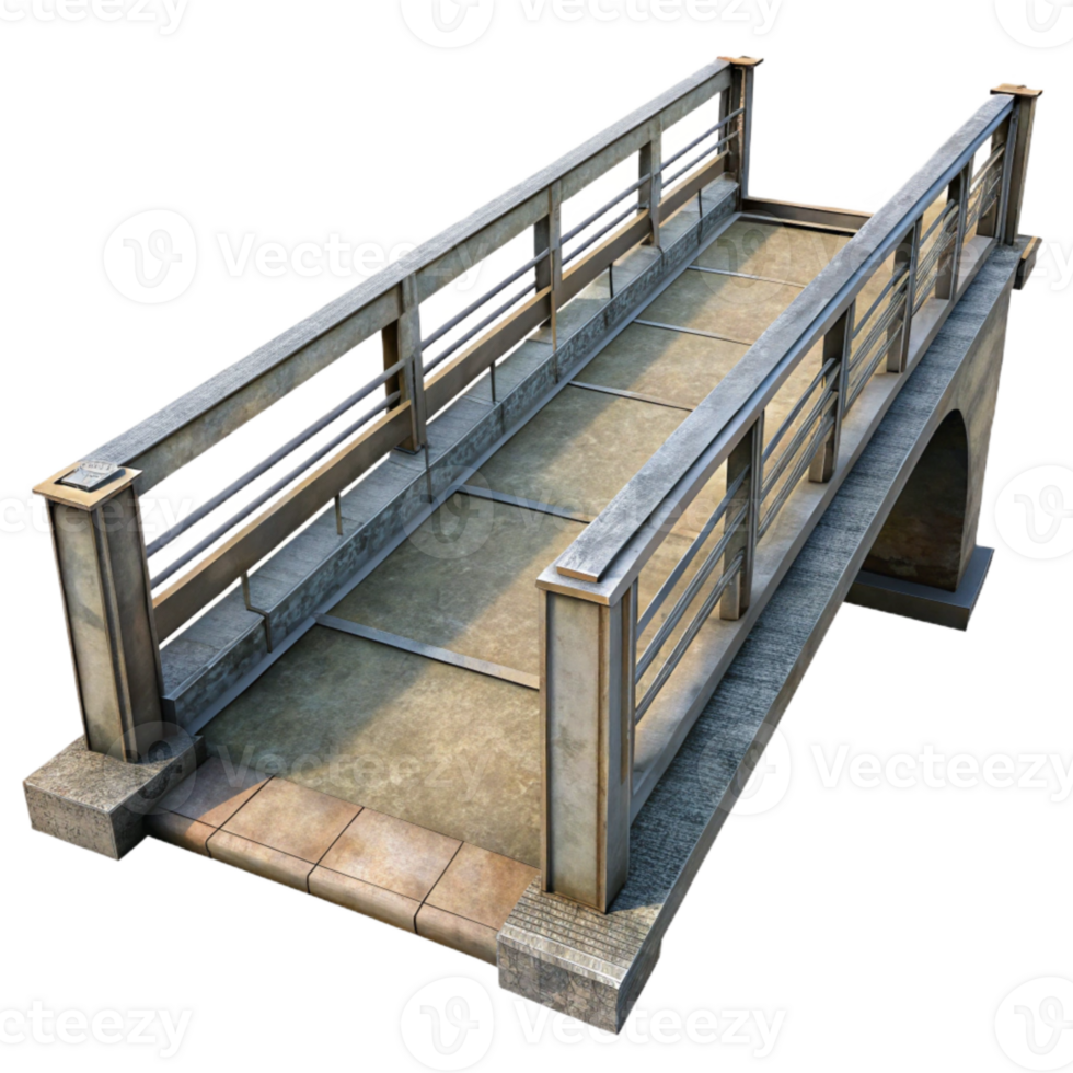 dramatic classic Urban Bridge Pedestrian Walkway Isolated high quality png