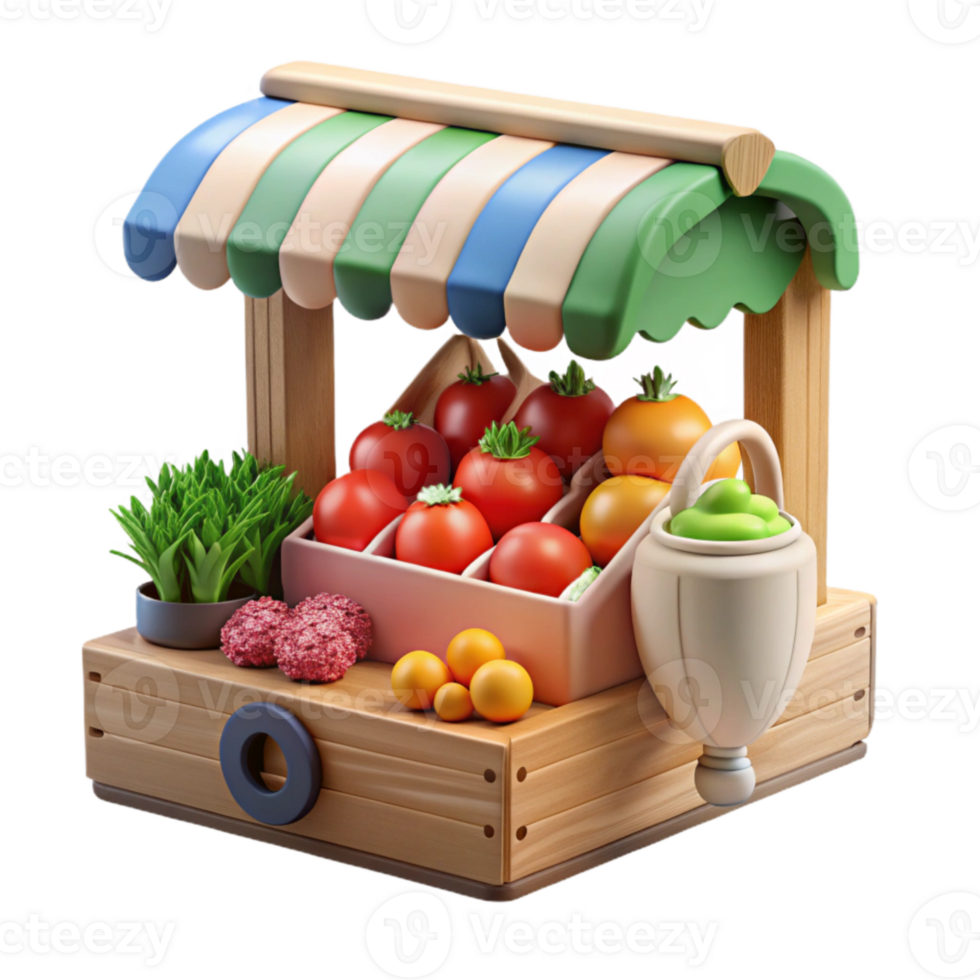 magnificent artistic Urban Farm Market Display Fresh Produce Cutout original png
