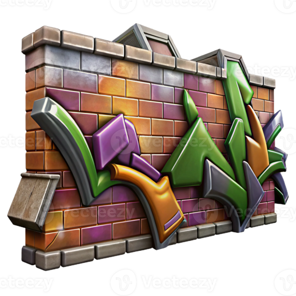 elegant abstract Urban Graffiti Wall Background Cutout png