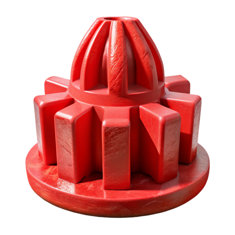 serene creative Urban Sculpture Bright Red Color Isolated detailed png