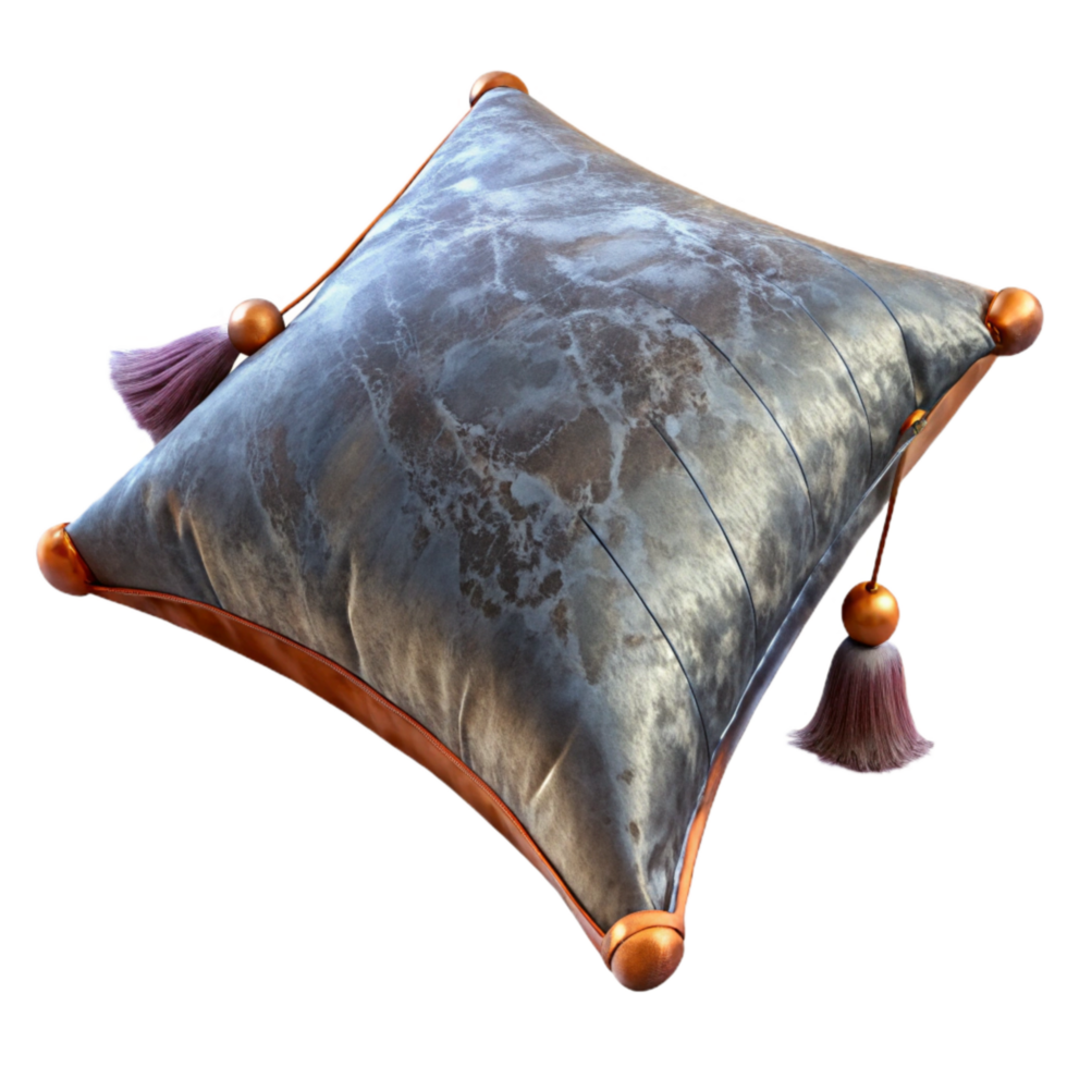 stunning classic Velvet Cushion Tassel Detail Cutout Isolated authentic png