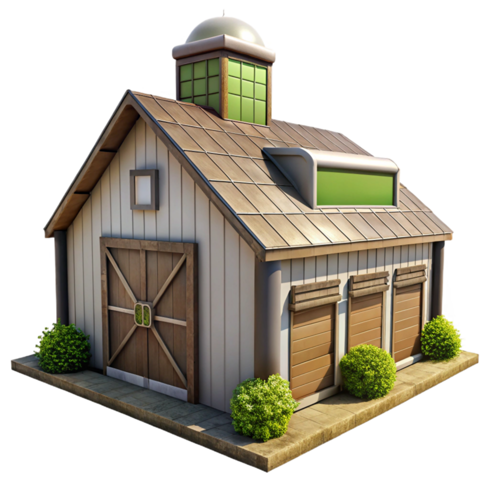 impressive abstract Vertical Farm Building Exterior Transparent Background premium png