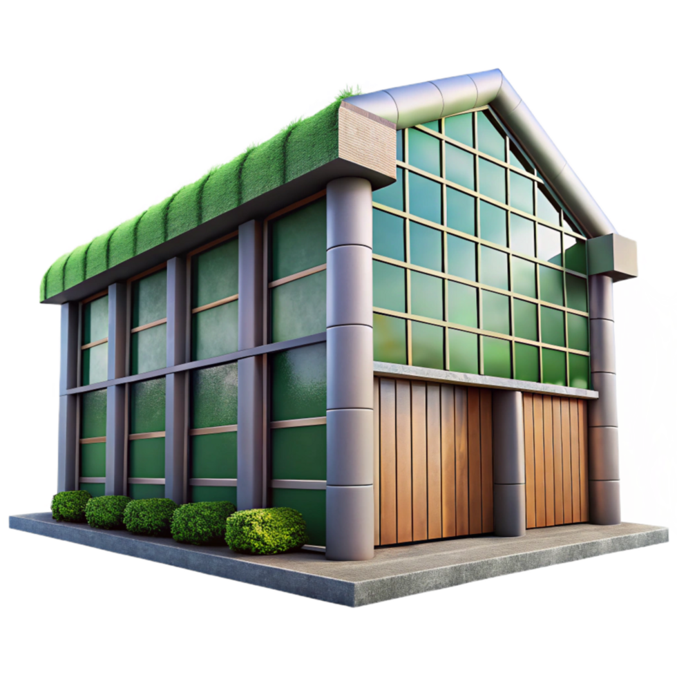 beautiful minimalist Vertical Farm Building Facade Modern Architecture Isolated Element original png