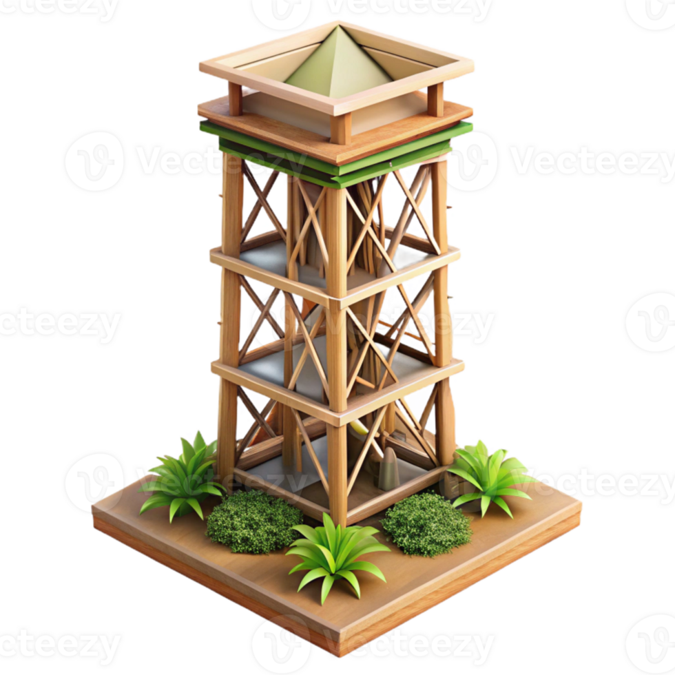 beautiful creative Vertical Farming Tower Structure Cutout professional png
