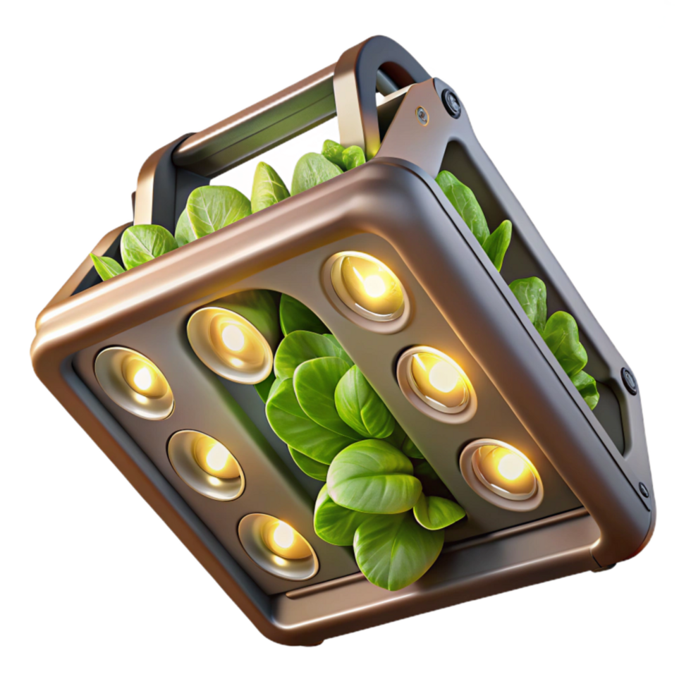 impressive artistic Vertical Farm Lighting System Led Panels Isolated Transparent Background exclusive png
