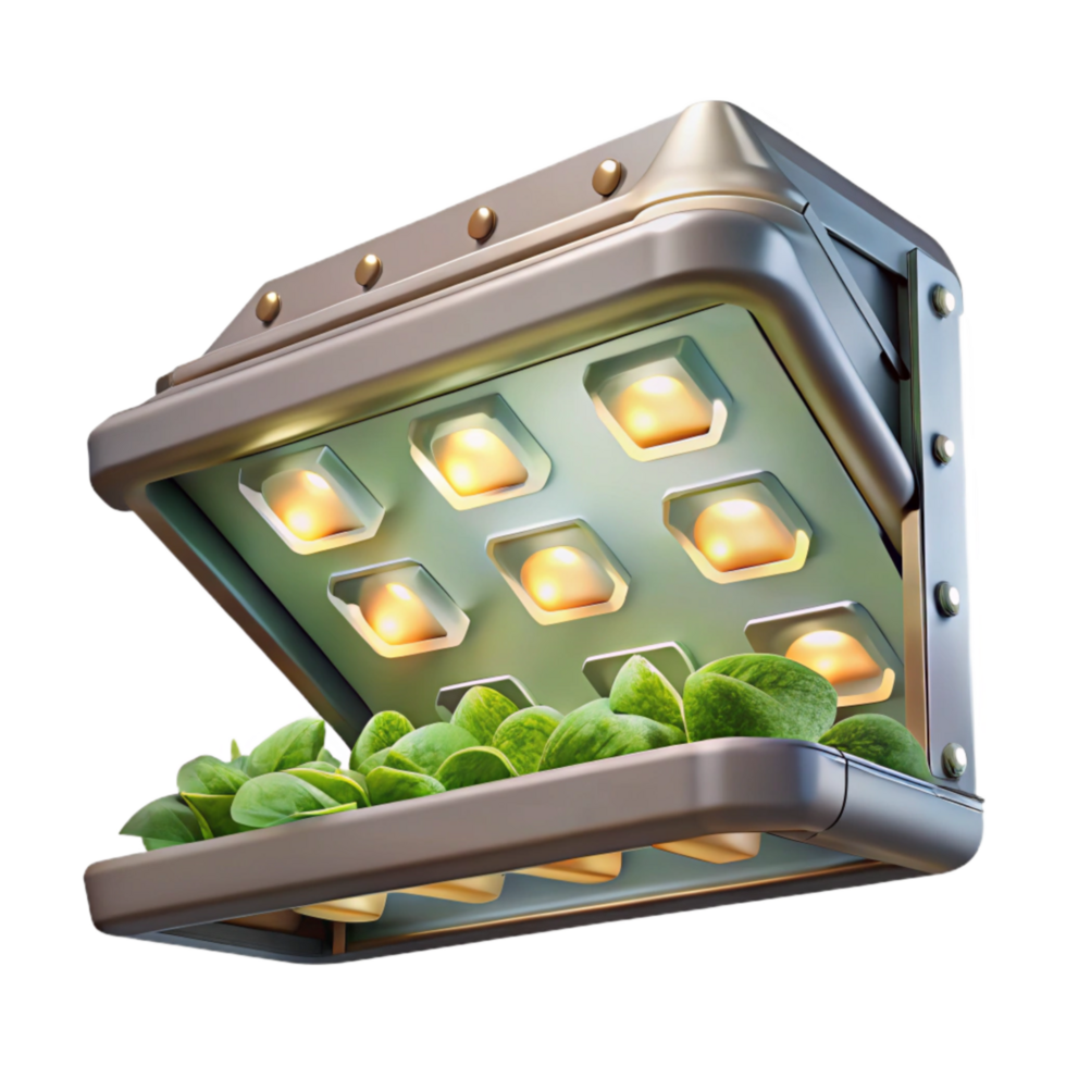 elegant creative Vertical Farm Lighting System Led Panels Isolated Transparent Background premium png