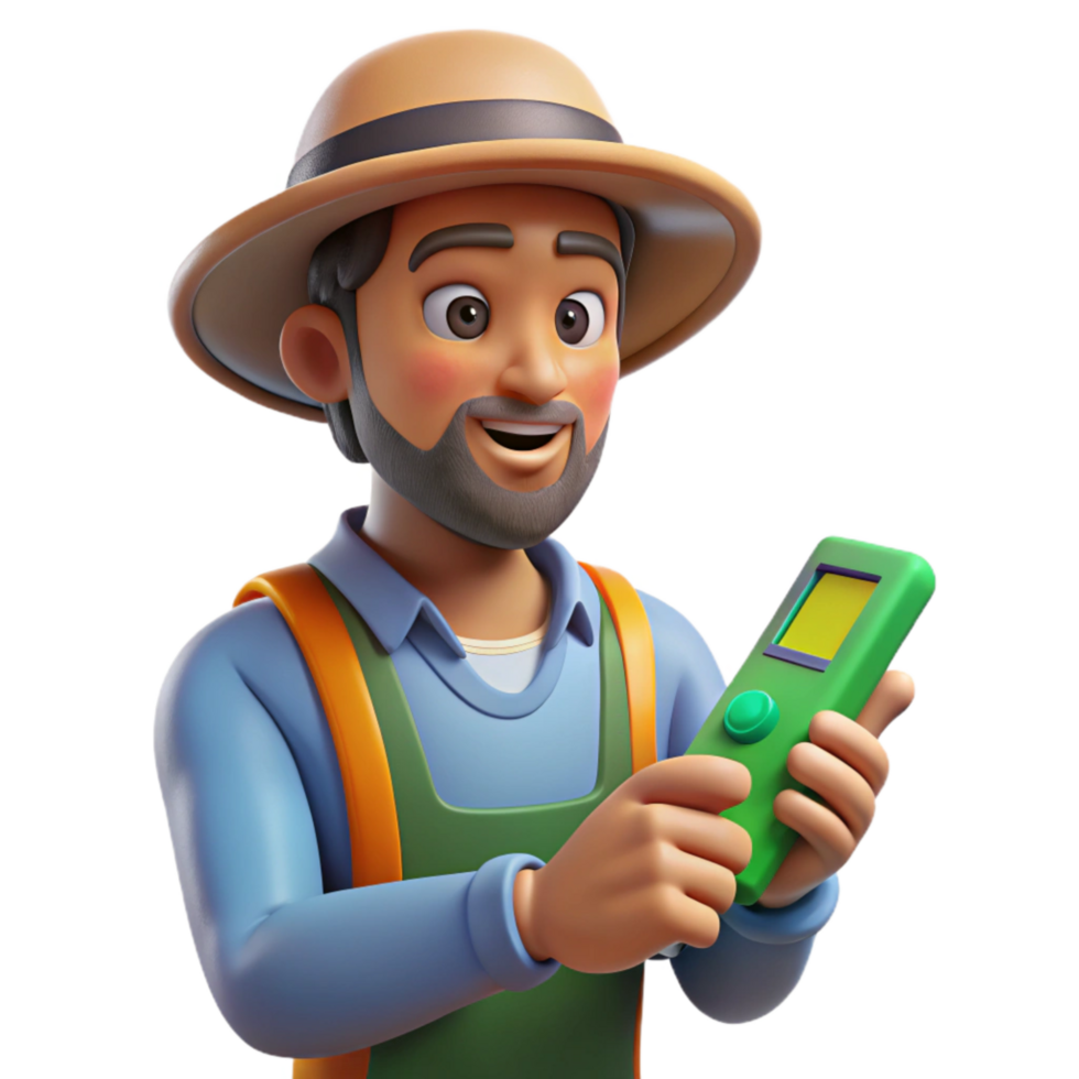 stunning creative Vertical Farm Worker Checking Ph Levels Isolated detailed png