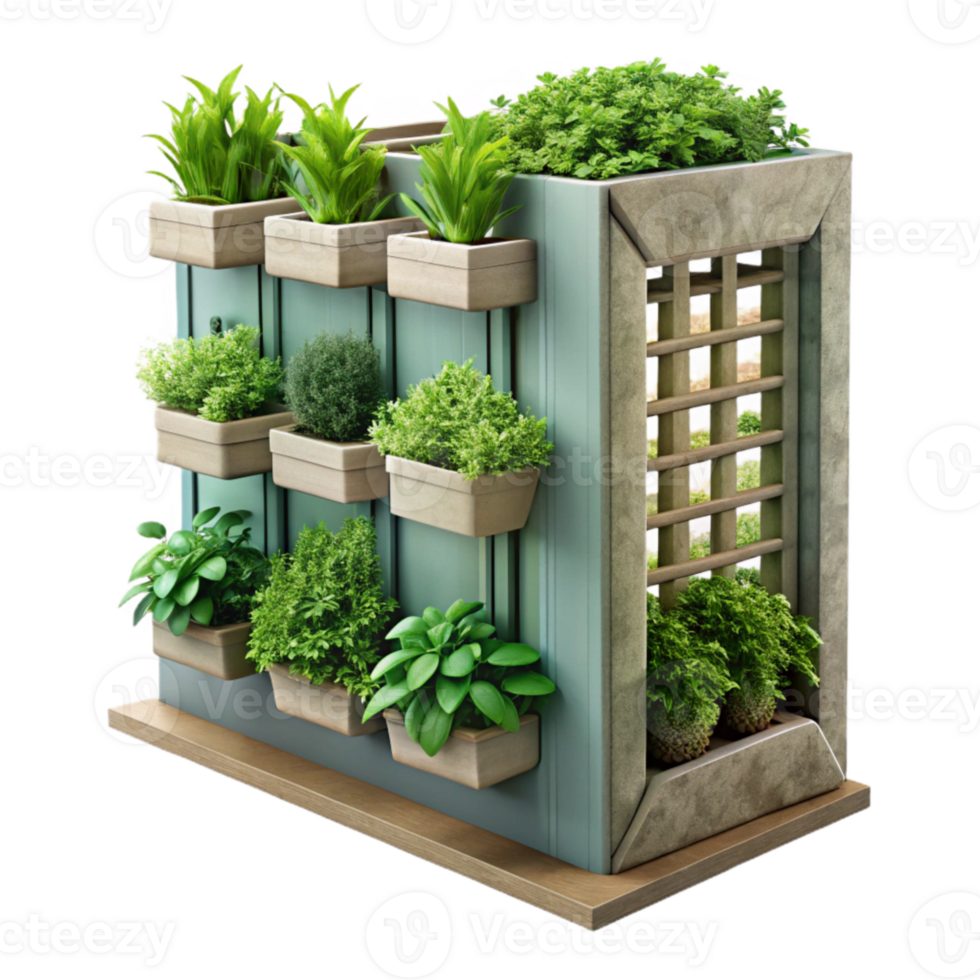 beautiful vintage Vertical Herb Garden Cutout Side Angle exclusive png