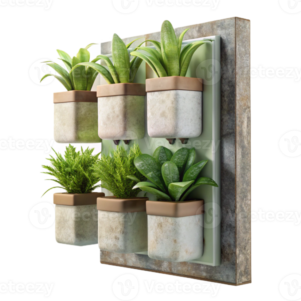 stunning modern Vertical Planter Wall Mounted Transparent Background premium png
