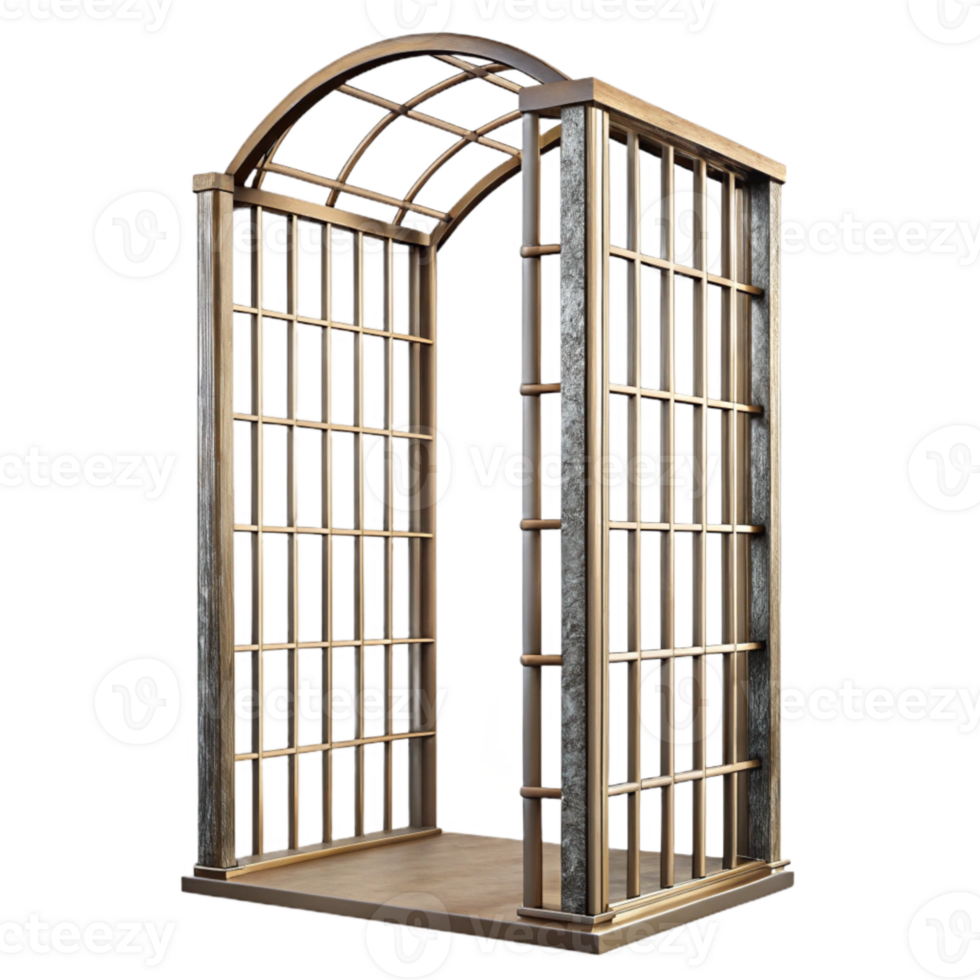 stunning classic Vertical Trellis Metal Frame Transparent Background high resolution png