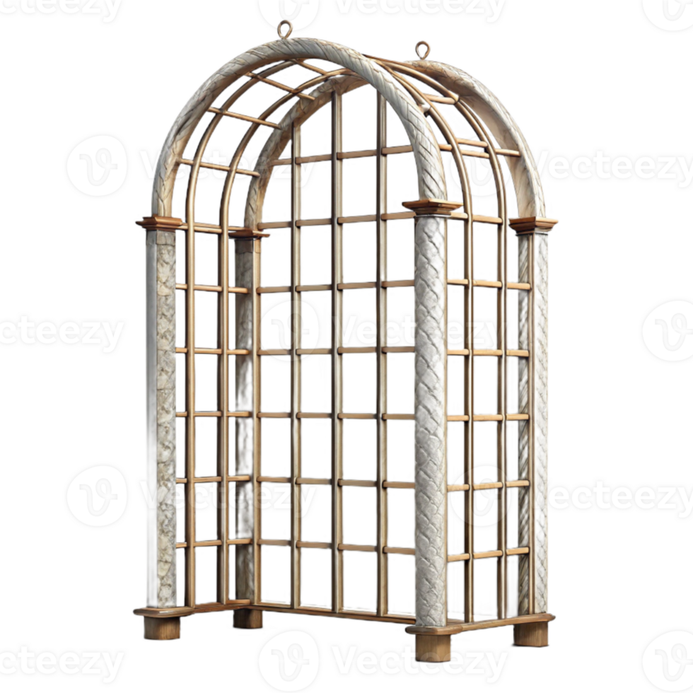 vibrant artistic Vertical Trellis Metal Frame Transparent Background original png