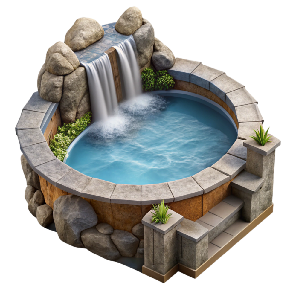 dramatic classic Victoria Falls Plunge Pool Aerial View Cutout png
