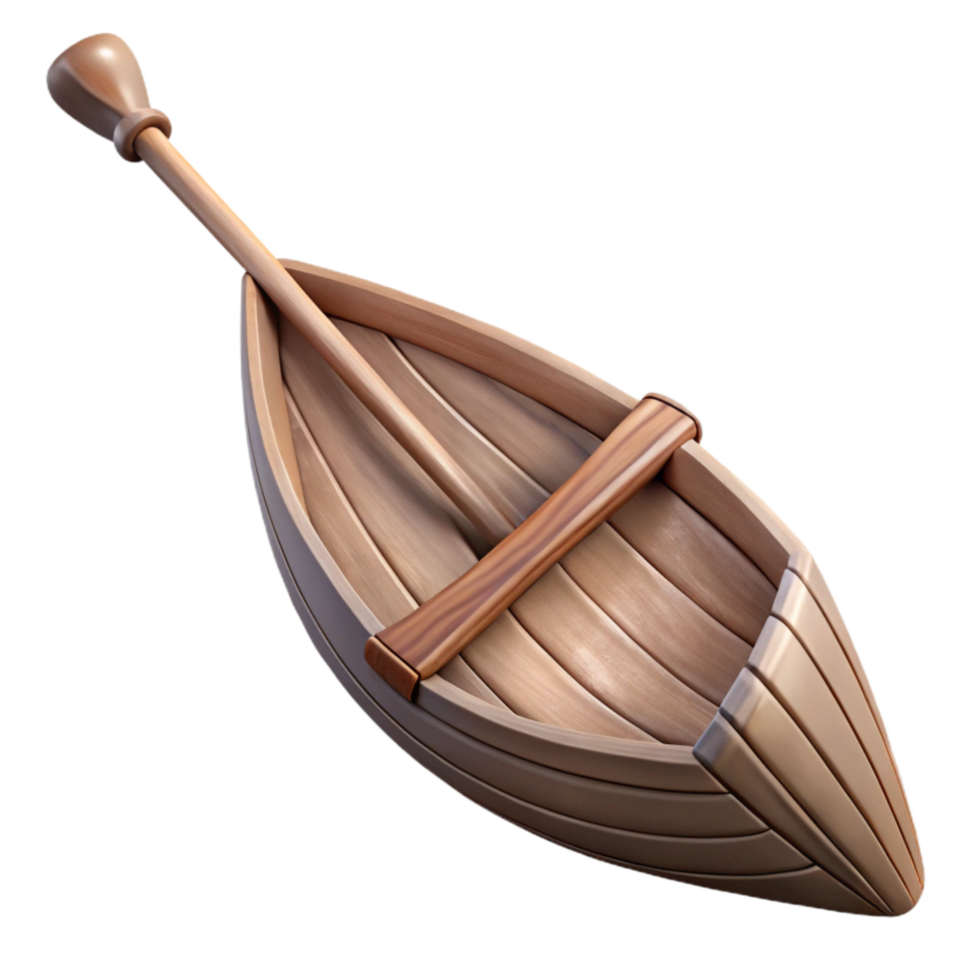 vibrant artistic Viking Longship Oar Wooden Texture Side Angle Isolated high quality png