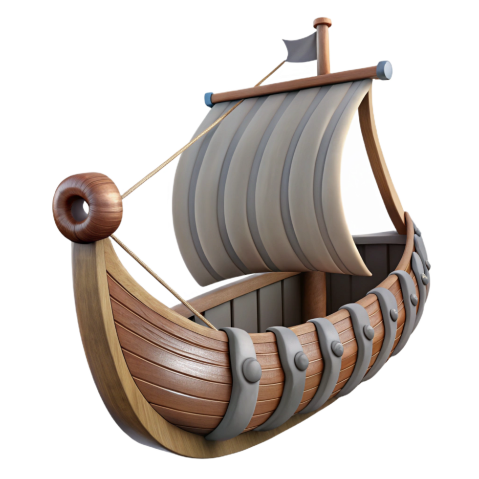 extraordinary abstract Viking Longship Side View Isolated Element png