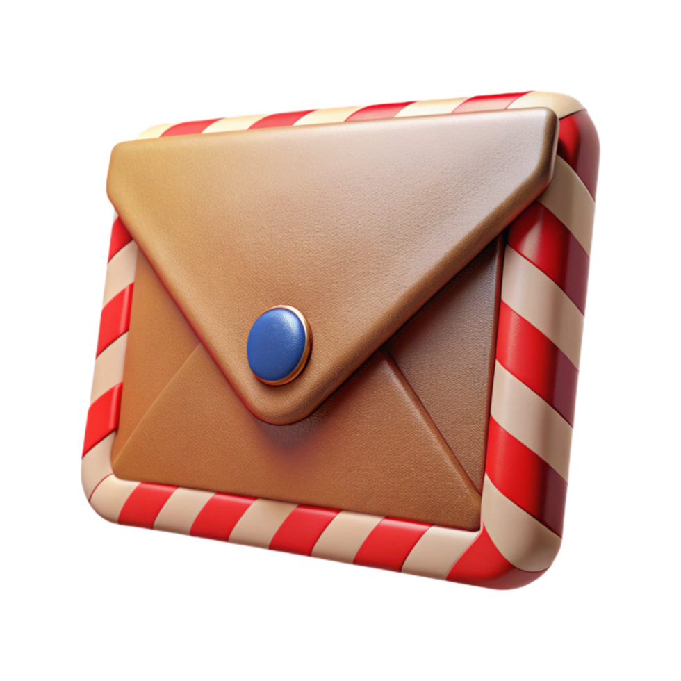 elegant rustic Vintage Airmail Envelope with Red Stripes Transparent Background original png