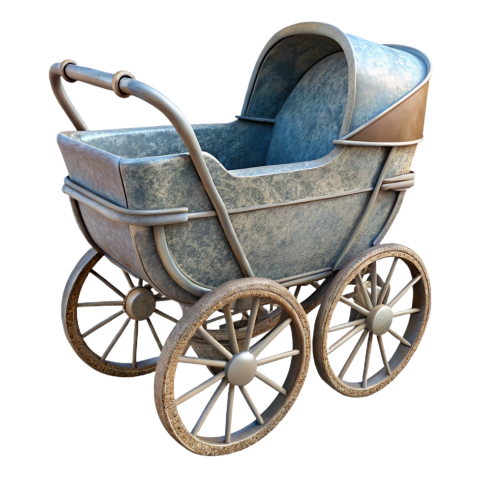dramatic abstract Vintage Baby Carriage Side View Cutout png