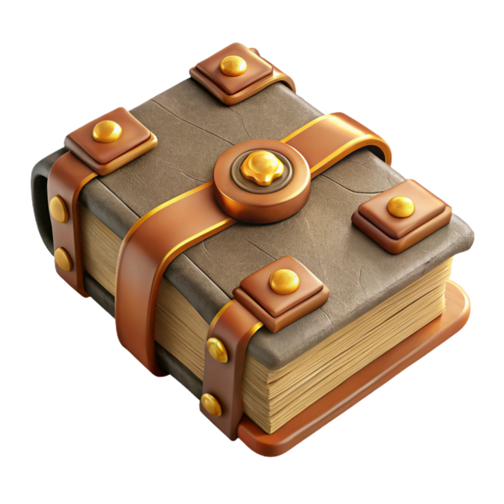 dramatic artistic Vintage Book Binding Restoration Isolated Element high quality png