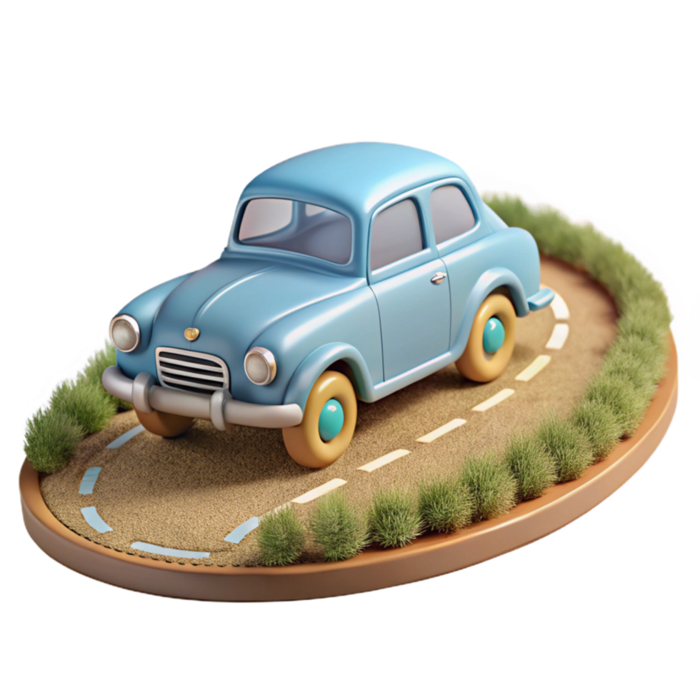 stunning minimalist Vintage Car on Country Road Cutout high resolution png