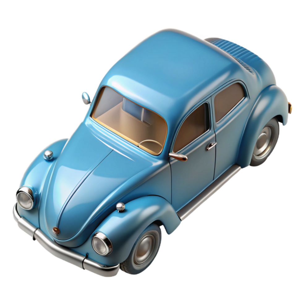serene abstract Vintage Car Top Down View Cutout Element genuine png