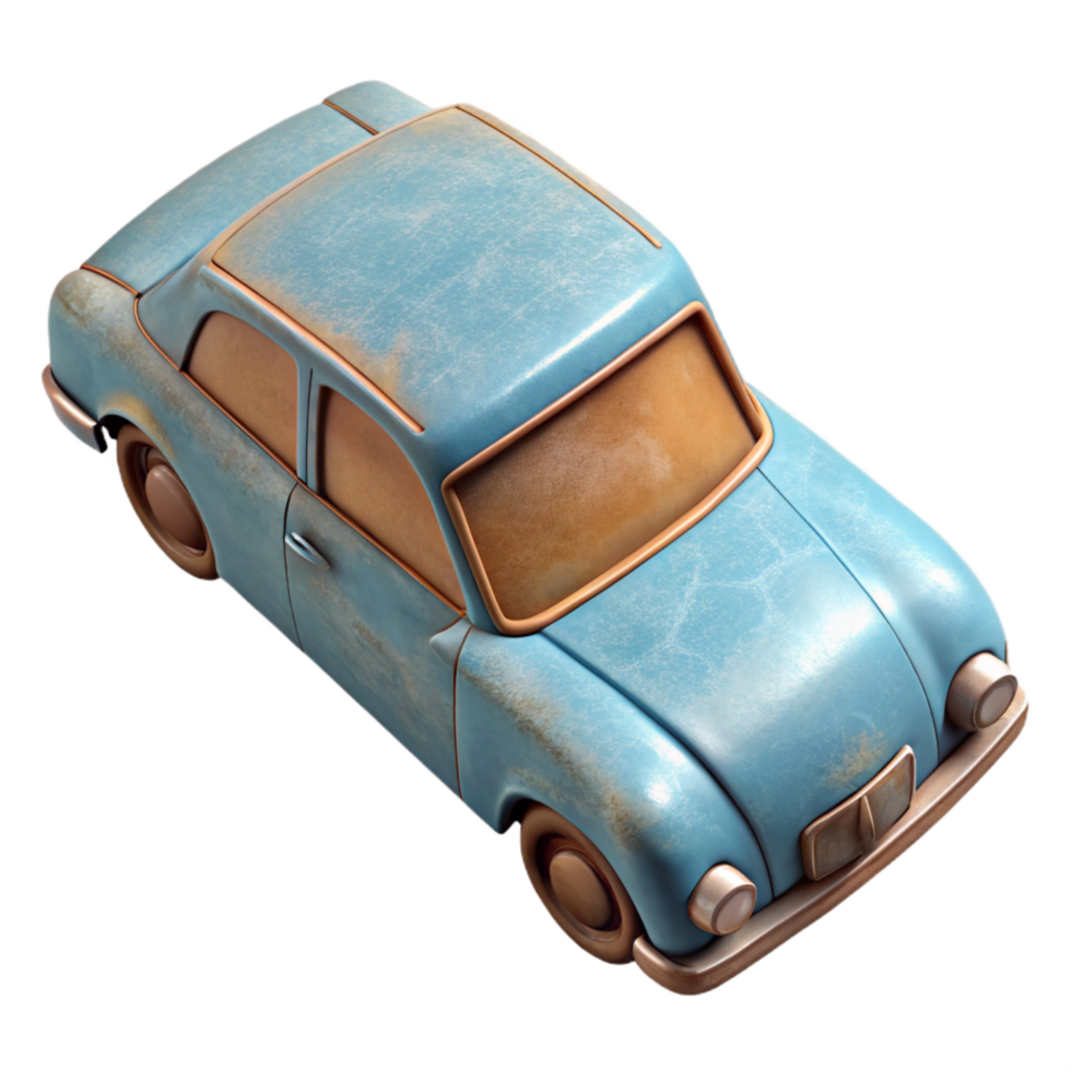 stunning artistic Vintage Car Top View Transparent Background professional png