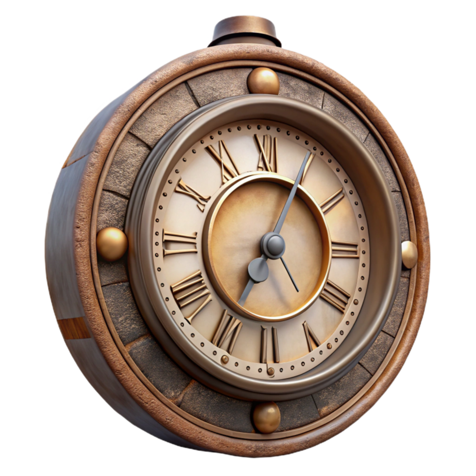 vibrant modern Vintage Clock Tower Clock Face Transparent Background Element detailed png