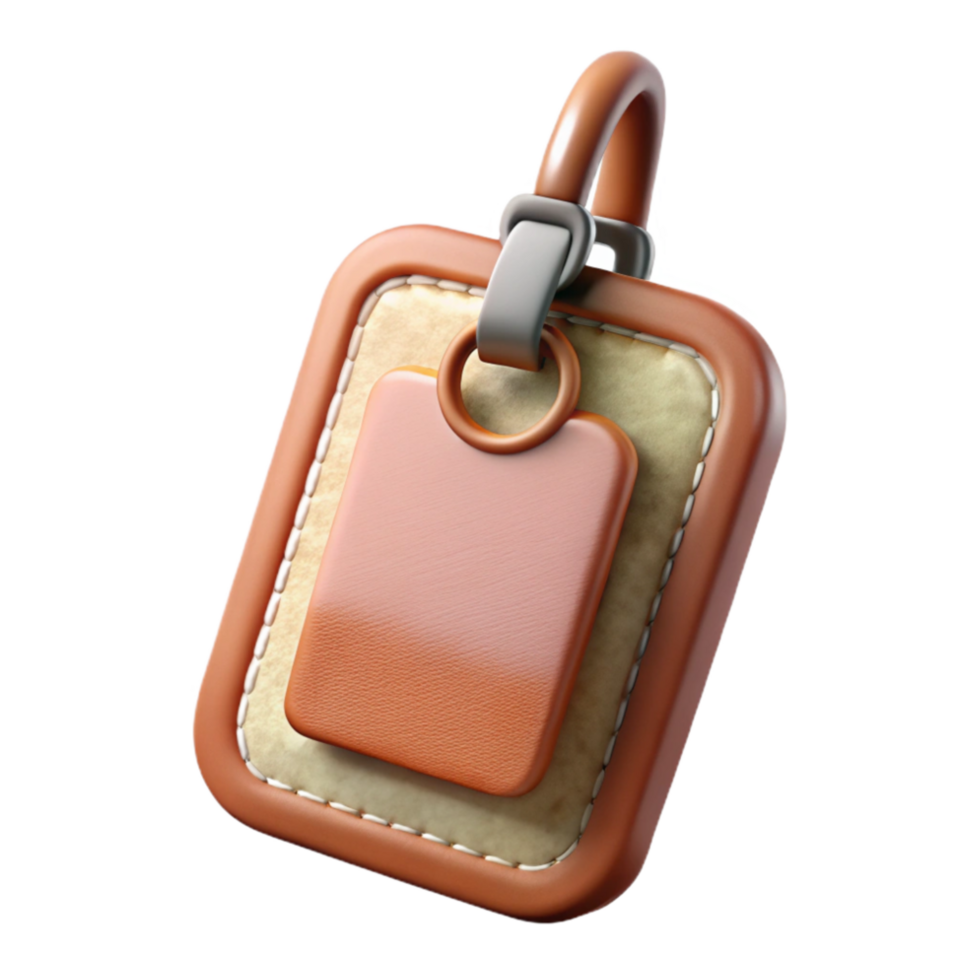 vibrant traditional Vintage Luggage Tag with Rope Isolated Element high quality png
