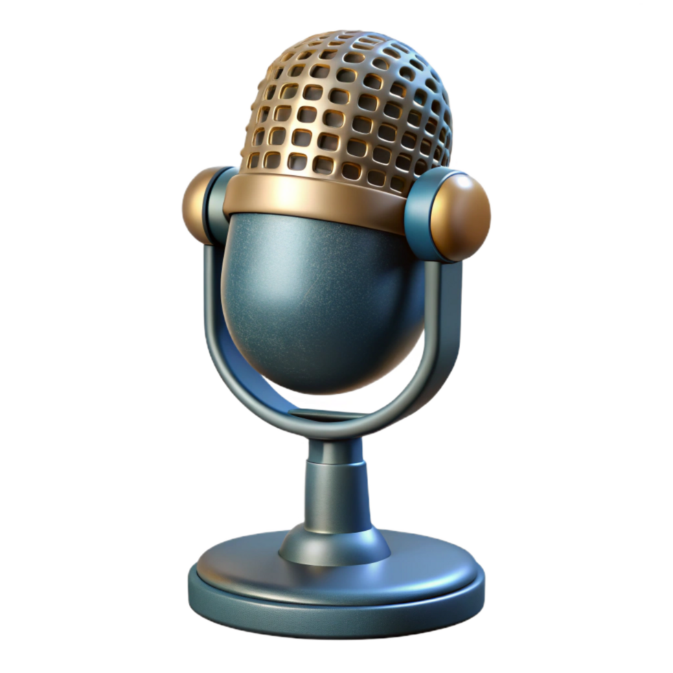serene artistic Vintage Microphone Front View Isolated Cutout high quality png