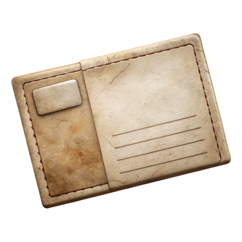 stunning rustic Vintage Postcard Blank Back Transparent high quality png