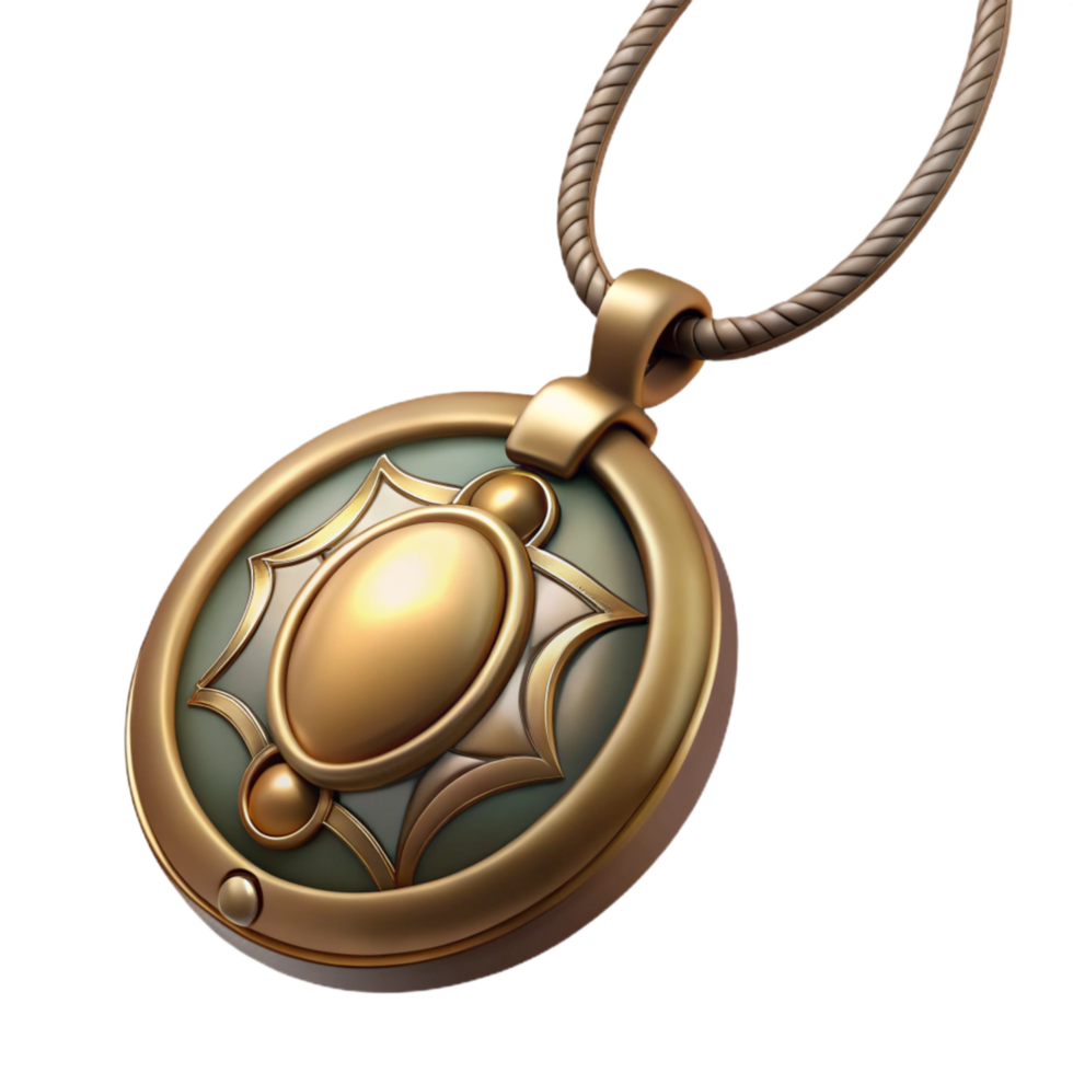 magnificent creative Vintage Style Locket Necklace Close Up Isolated professional png