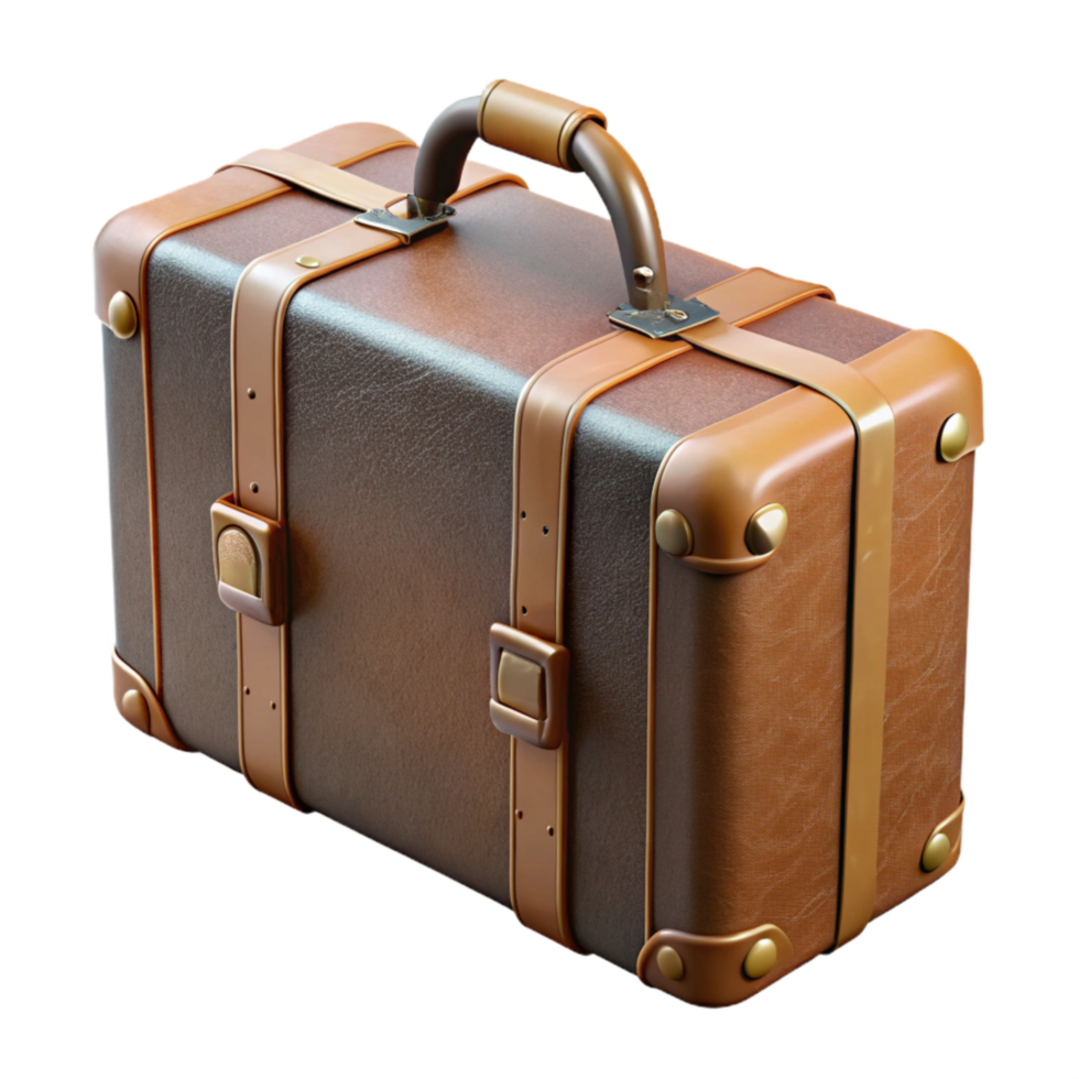 extraordinary minimalist Vintage Suitcase Cutout Isolated on Transparent Background exclusive png