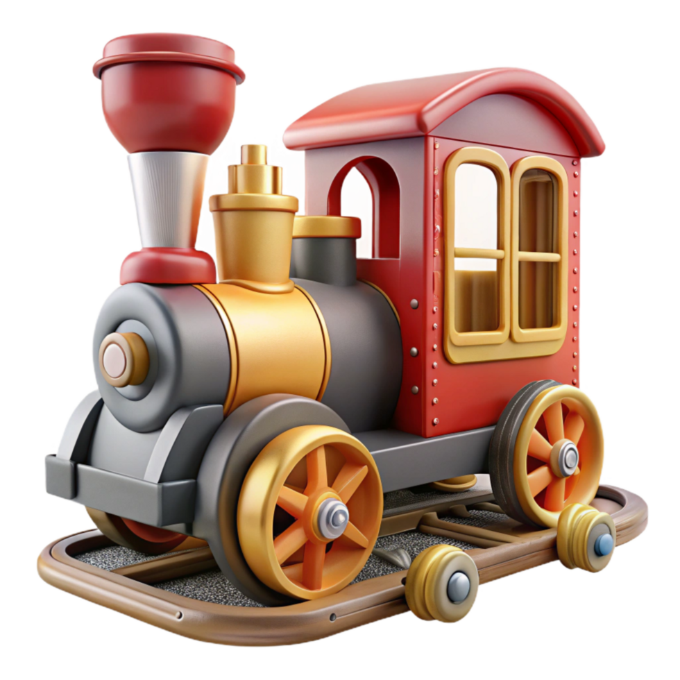 elegant traditional Vintage Toy Train Restoration Tools Transparent Background authentic png