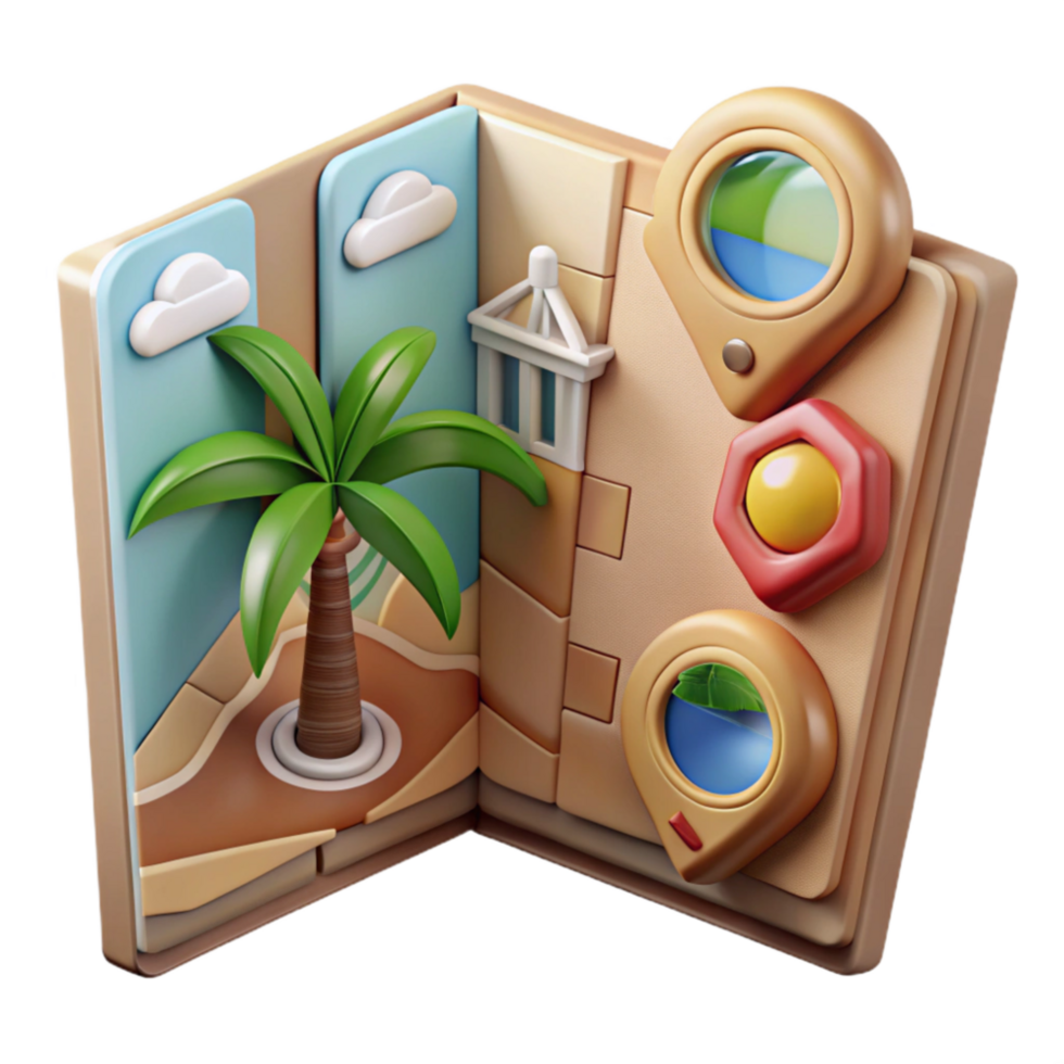 extraordinary contemporary Vintage Travel Brochure with Destination s Isolated authentic png
