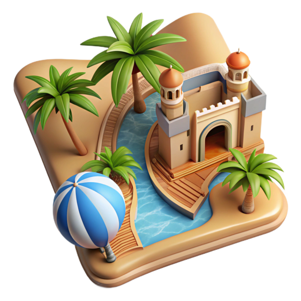 impressive vintage Vintage Travel Poster with Exotic Destination Cutout genuine png