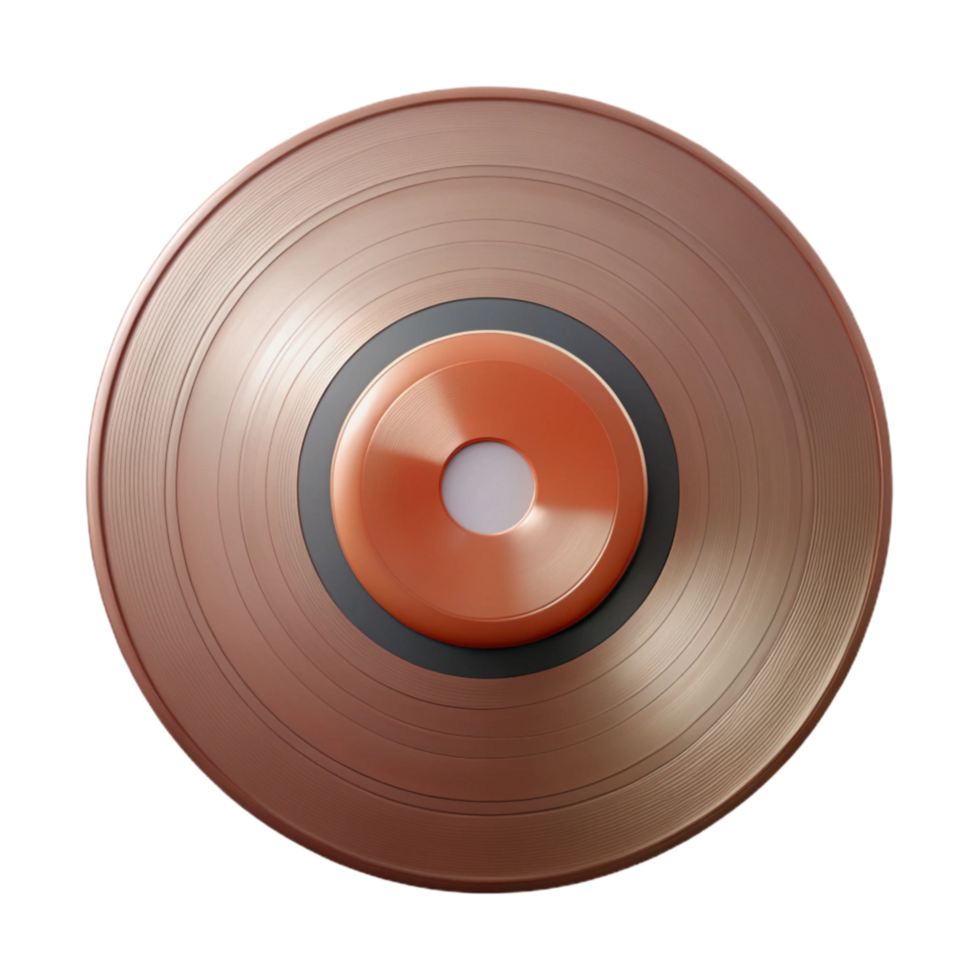 elegant abstract Vinyl Record Groove Detail Macro View Transparent Background high resolution png