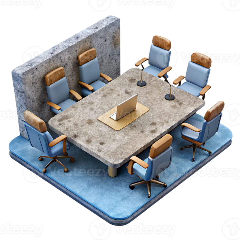 beautiful classic Virtual Conference Room Isolated Element png