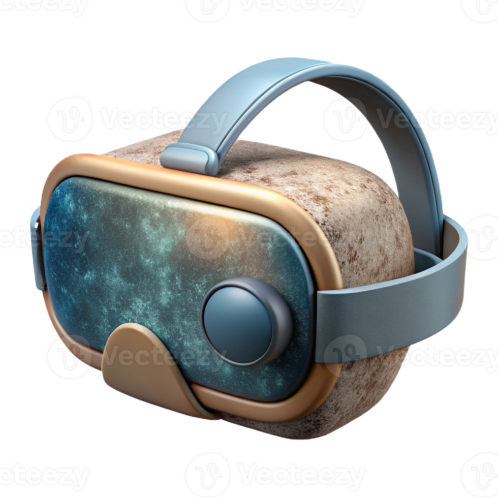 serene traditional Virtual Reality Headset Front View Transparent Background original png