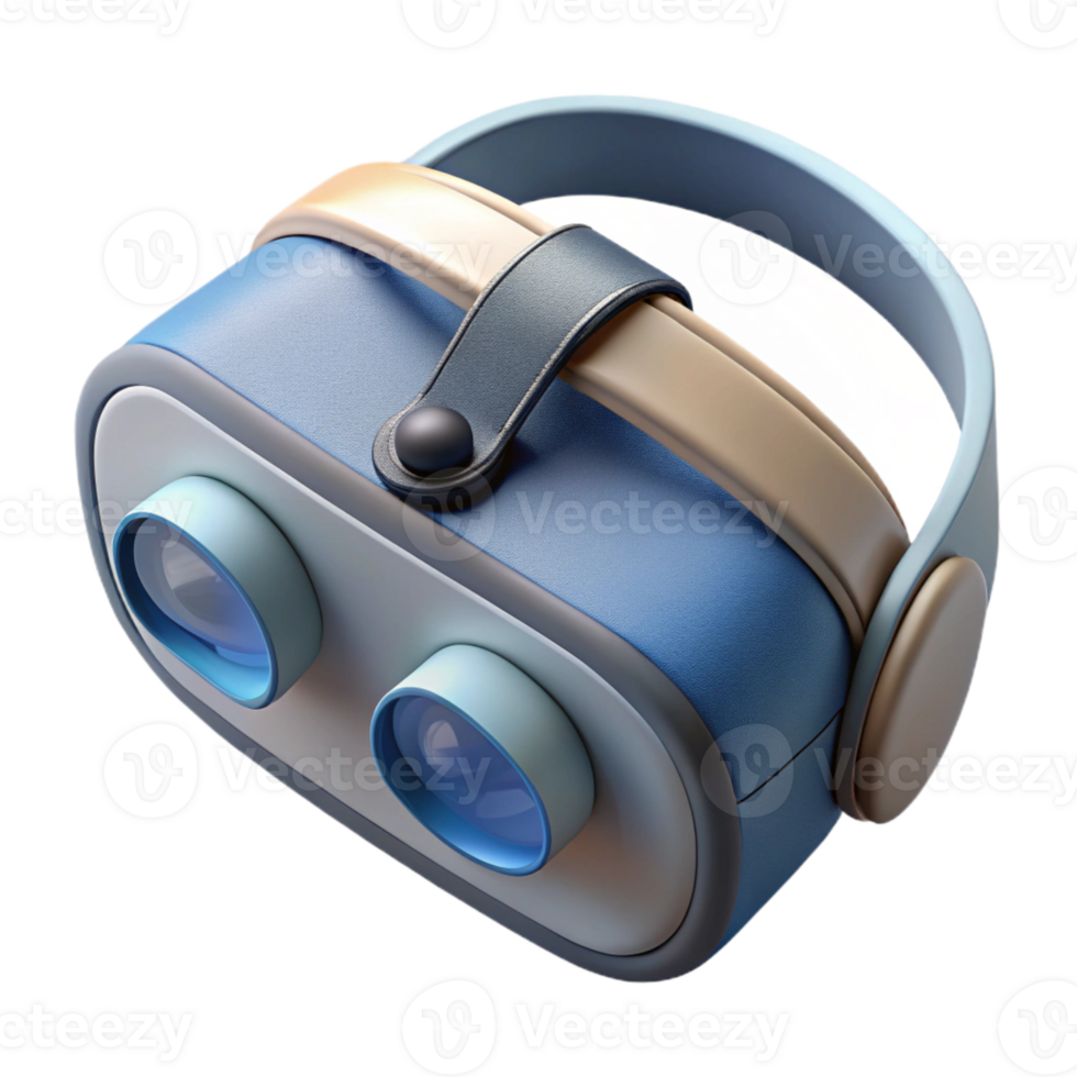 serene artistic Virtual Reality Headset Top View Transparent Background high resolution png